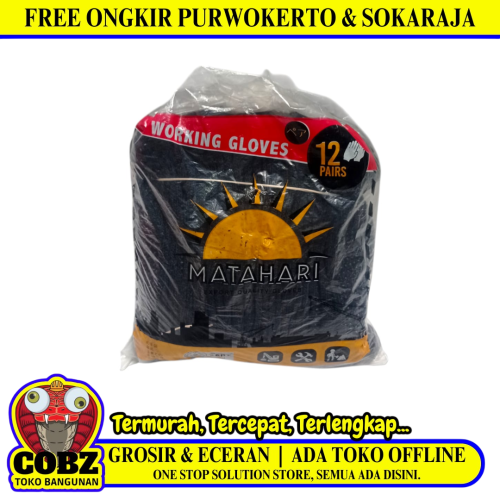 MATAHAI Sarung Tangan Benang Rajut Kain Tukang Kerja Proyek Sepasang