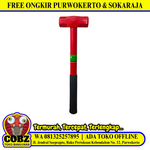 2 LB / LAFOMA Palu Martil Bodem Batu Sledge Hammer Gagang Karet