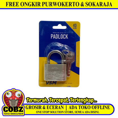 40 MM / VERRIZ  Gembok Pintu Pagar Padlock Anti Maling Leher Panjang