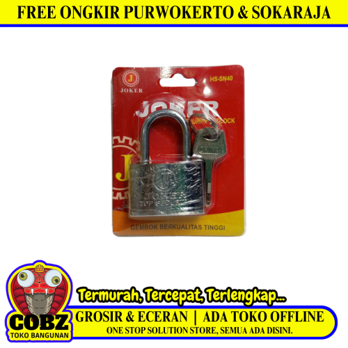 40 MM / JOKER  Gembok Pintu Pagar Padlock Anti Maling Leher Pendek