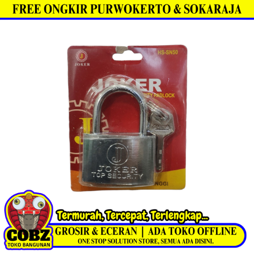 50 MM / JOKER  Gembok Pintu Pagar Padlock Anti Maling Leher Pendek