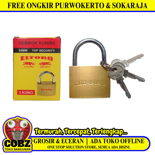 50 MM / ELTORO Gembok Pintu Pagar Padlock Anti Maling Leher Pendek