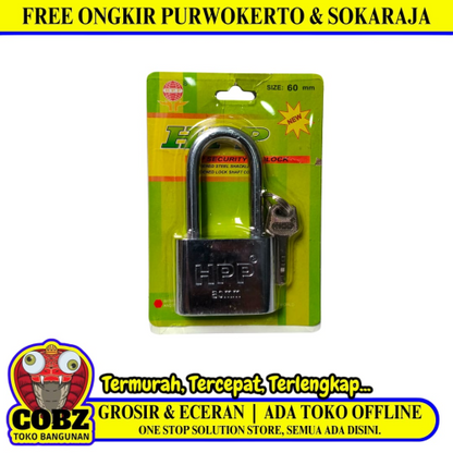 60 MM / HPP  Gembok Pintu Pagar Padlock Anti Maling Leher Panjang