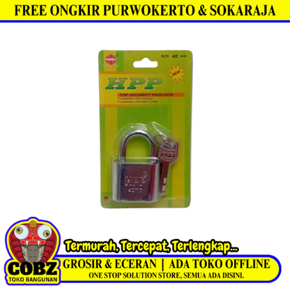 40 MM / HPP Gembok Pintu Pagar Padlock Anti Maling Leher Pendek