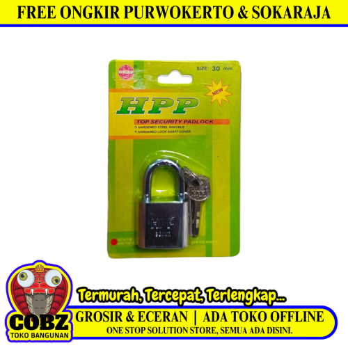 30 MM / HPP  Gembok Pintu Pagar Padlock Anti Maling Leher Pendek
