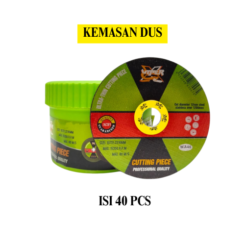 4 IN x 40 PCS / VIPER WA46 Metal Grinding Mata Gerinda Potong Cutting Besi Baja Dus