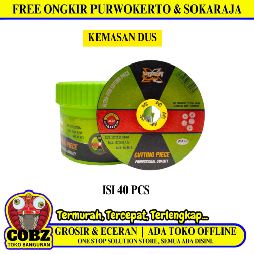 4 IN x 40 PCS / VIPER WA46 Metal Grinding Mata Gerinda Potong Cutting Besi Baja Dus