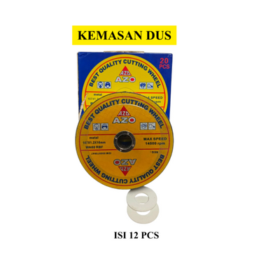 4 IN x 20 PCS / AZO Metal Grinding Mata Gerinda Potong Cutting Besi Baja Dus