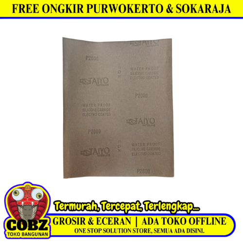 GRIT 2000 / TAIYO Amplas Kertas Lembaran Halus Kasar Lembar