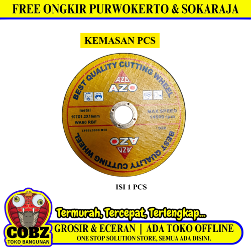 4 IN x 20 PCS / CRD Metal Grinding Mata Gerinda Potong Cutting Besi Baja Dus