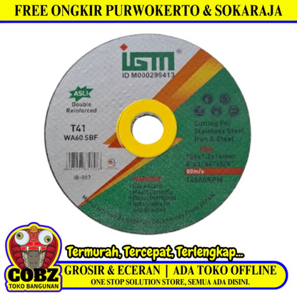 4 IN / IGM Metal Grinding Mata Gerinda Potong Cutting Besi Baja