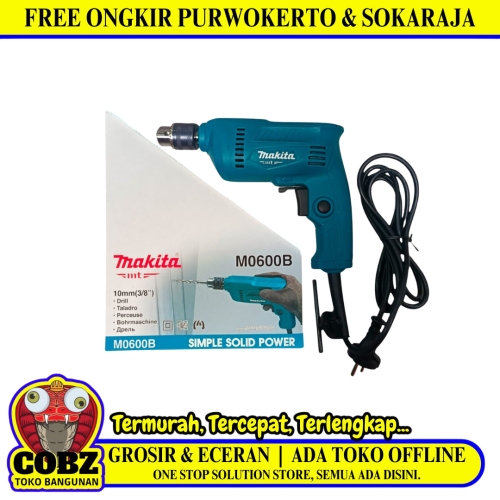 MAKITA M0600B Mesin Bor Tangan Impack 2 Way Kabel Set