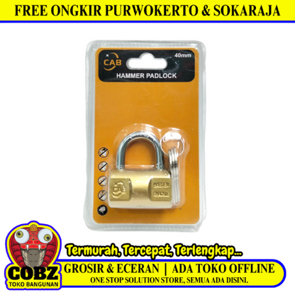 40 MM / CAB Gembok Pintu Pagar Padlock Anti Maling Leher Pendek