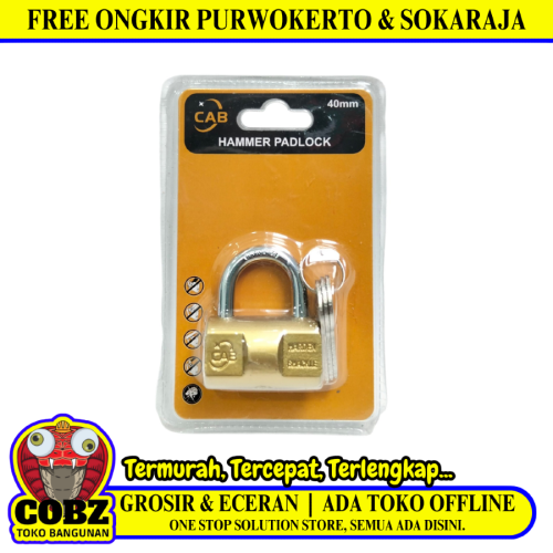 40 MM / CAB Gembok Pintu Pagar Padlock Anti Maling Leher Pendek