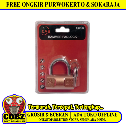 50 MM / CAB Gembok Pintu Pagar Padlock Anti Maling Leher Pendek
