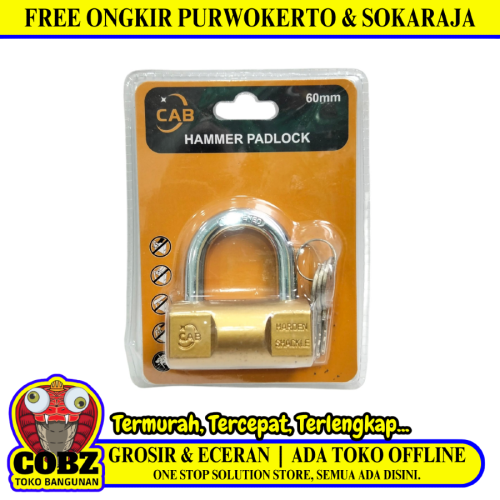 60 MM / CAB Gembok Pintu Pagar Padlock Anti Maling Leher Pendek