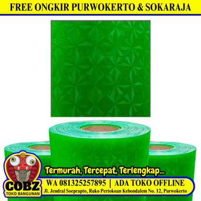 0.6 MM x 100 CM x 30 M / MAXILON SPARKS Fiber Pintu Pagar Teras Green Roll