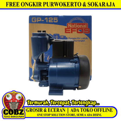 NATIONAL EFOS GP-125 Pompa Air Sumur Dangkal Semi Jet Pump Non Otomatis Set
