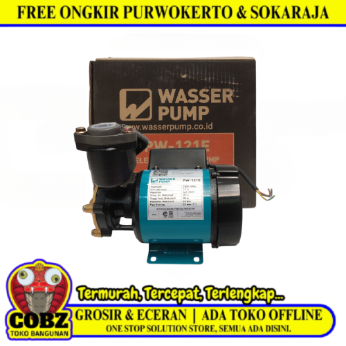 WASSER PW-121E Pompa Air Sumur Dangkal Semi Jet Pump Non Otomatis Set
