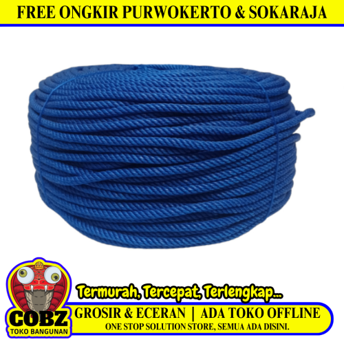 7 MM / TM Polos Tali Tambang Ikat Nylon Plastik PVC Warna KG