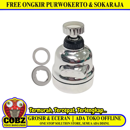 HOME NEEDS 02 Konektor Sambungan Kran Wastafel BCP Sink 2 Mode Plastik PVC