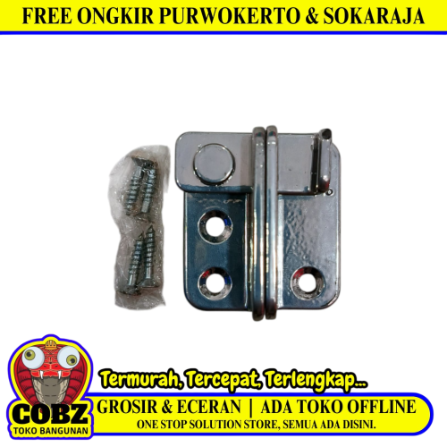 COBZ Grendel Pintu Geser Sliding Door Lurus Stainless Set