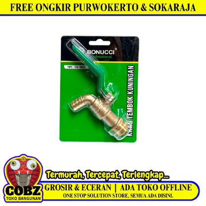 1/2 IN / BONUCCI  Kran Air Tembok Taman Bola Ball Valve Stainless