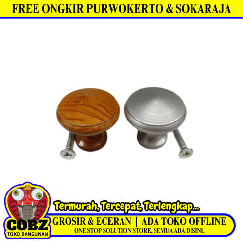 D 3 CM / PAYUN 089  Tarikan Pegangan Handle Laci Lemari Bentuk Bahan Silver