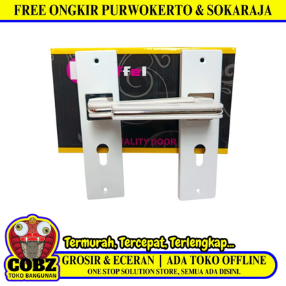 EIFFEL 888-2 CP/WT Handle Door Lock Tarikan Handle Kunci Pintu Tanggung Set