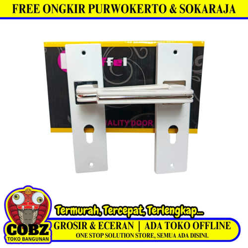 EIFFEL 888-2 CP/WT Handle Door Lock Tarikan Handle Kunci Pintu Tanggung Set