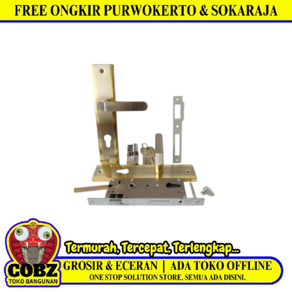 VERRIZ  Handle Door Lock Tarikan Handle Kunci Pintu Besar Set