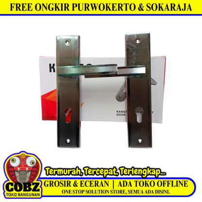 KANSAS L3309 SN/CP Handle Door Lock Tarikan Handle Kunci Pintu Besar Set