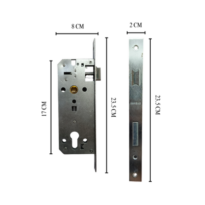 KANSAS L3302 SN/CP Handle Door Lock Tarikan Handle Kunci Pintu Besar Set