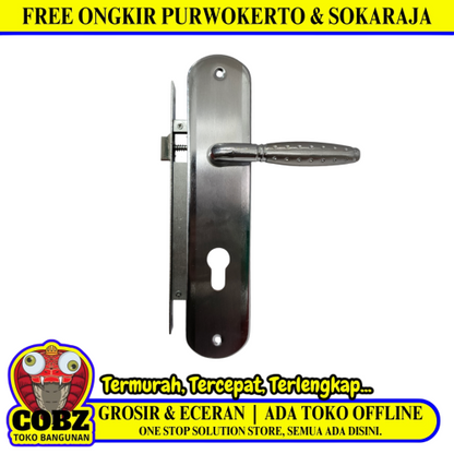 KANSAS L3302 SN/CP Handle Door Lock Tarikan Handle Kunci Pintu Besar Set