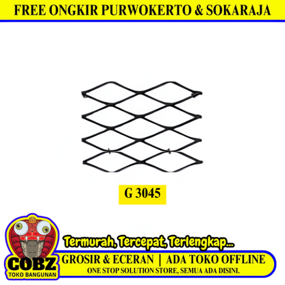 120 CM x 240 CM / TM G 3045 Kawat Ram Plat Expanded Mesh Lembar