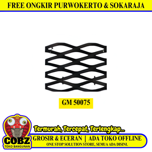120 CM x 240 CM / TM GM 50075 Kawat Ram Plat Expanded Mesh Lembar