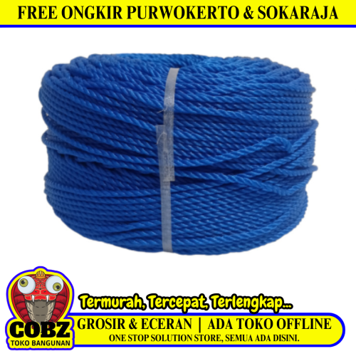 3 MM / TM Polos Tali Tambang Ikat Nylon Plastik PVC Warna KG