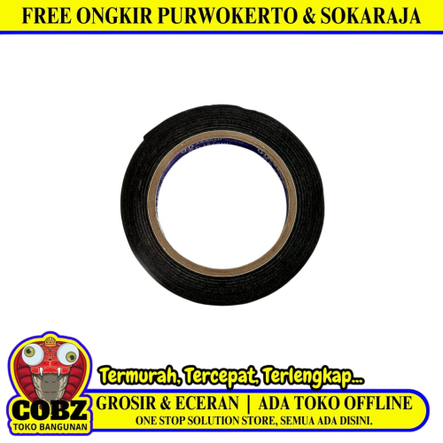 12 MM / HARACHI Isolasi Bolak Balik Busa Double Foam Tape Hitam