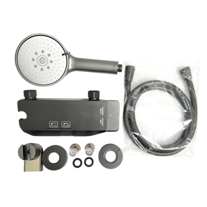 1/2 IN / ISCO WHC-6708 Kran Shower Panas Dingin Stainless + Selang + Shower Set