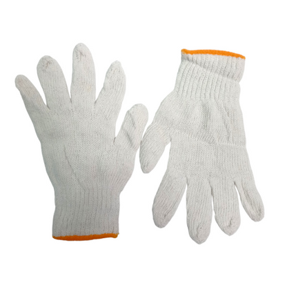 12 SET / BLUE RABBIT Sarung Tangan Benang Rajut Kuning Kain Tukang Kerja Proyek Sepasang