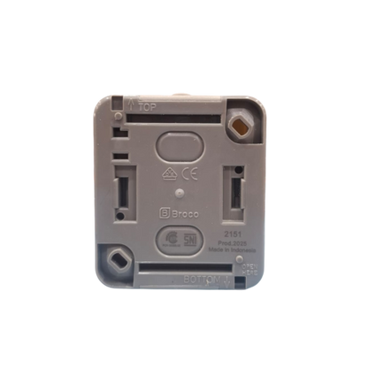 1 LB / BROCO ATLANTIC 2151 Stop Kontak Tempel OB Outbow + Pengaman Cream