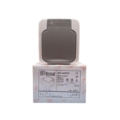 1 LB / BROCO ATLANTIC 2151 Stop Kontak Tempel OB Outbow + Pengaman Cream