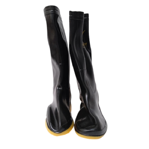 NO 43 / WILMER Sepatu Boot Kebun Pabrik Proyek Safety Karet Hitam Set