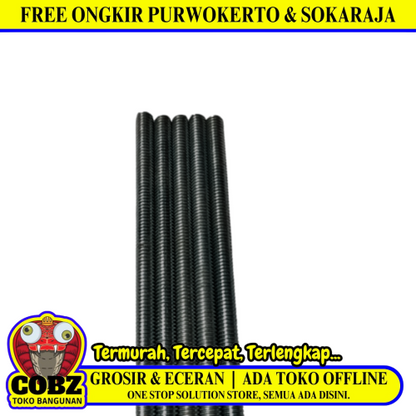 6 MM x 1 M / TM  Asdrat Longdrat Baut Panjang Warna Batang