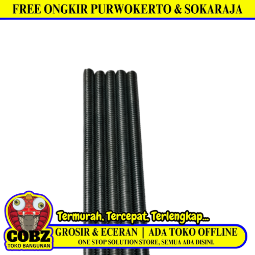 6 MM x 1 M / TM  Asdrat Longdrat Baut Panjang Warna Batang