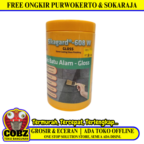 1 KG / SIKA SIKAGARD-608 W GLOSSY Cat Coating Pelapis Batu Alam Galon