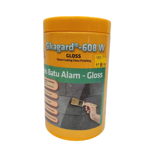1 KG / SIKA SIKAGARD-608 W GLOSSY Cat Coating Pelapis Batu Alam Galon