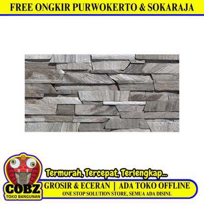 20 CM x 40 CM /  JUPITER CORAZON Keramik Dinding Dapur Teras Matte Grey  Dus