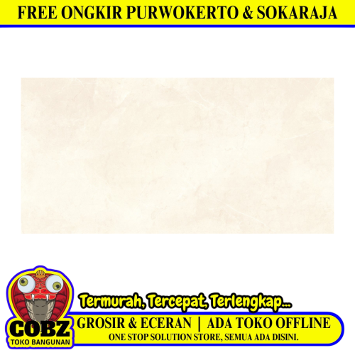 30 CM x 60 CM / PLATINUM DEXA Keramik Dinding Glossy Cream Basic Dus