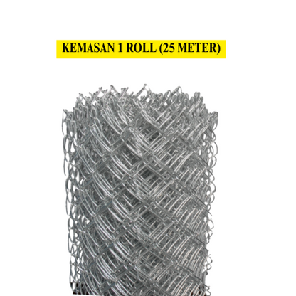 5 CM x 5 CM x 200 CM x 25 M / TM Kawat Harmonika Ram Pagar Galvanis Roll